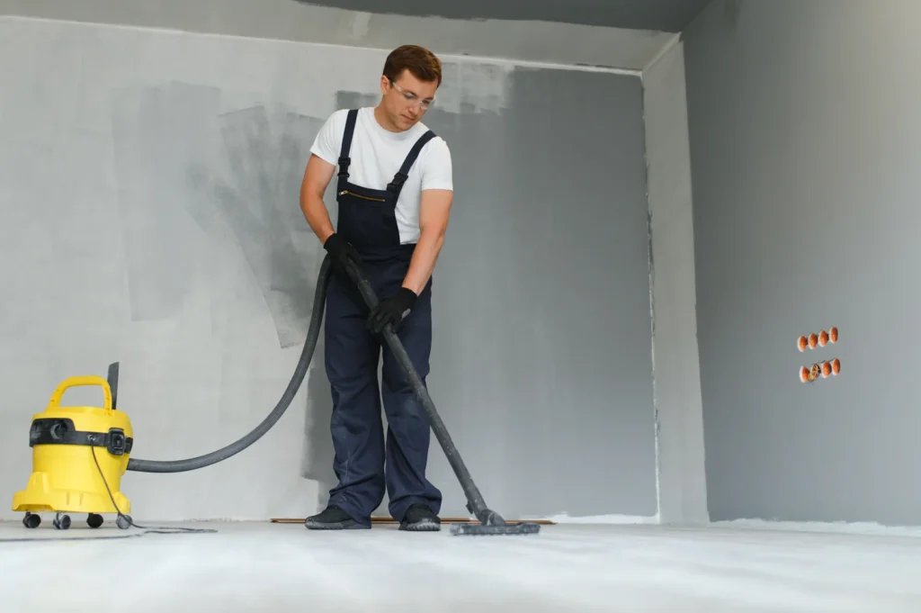 post construction commercial cleaning crew in Chicago handling specialized dust remediation